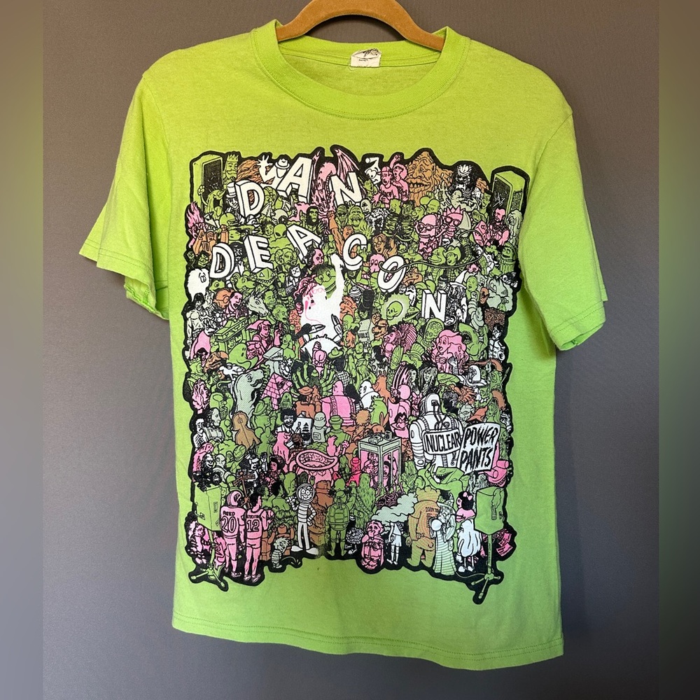 Y2K Dan Deacon Lime Green Band T-shirt